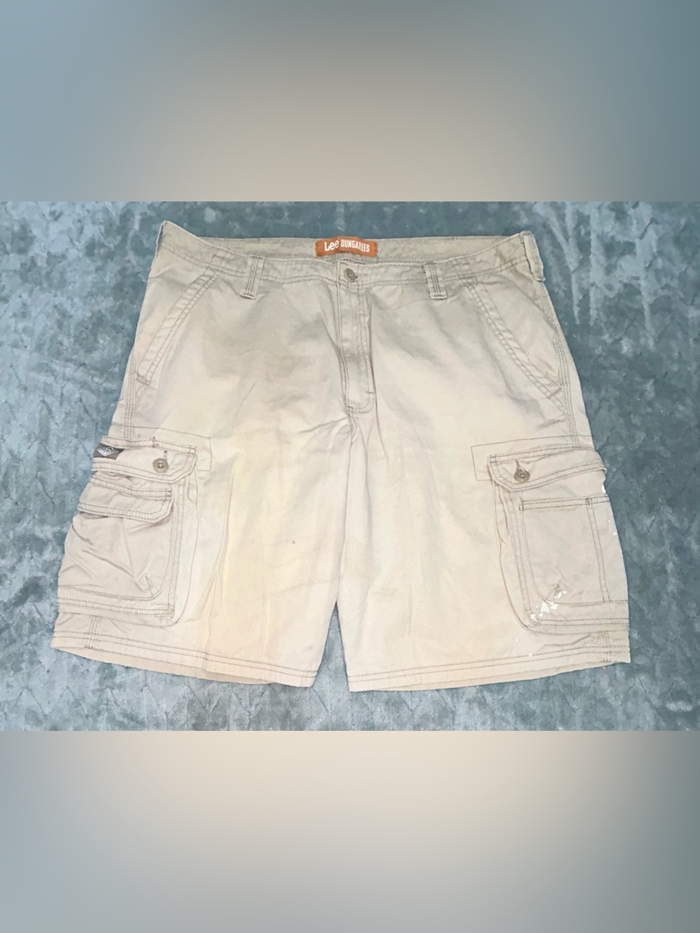 Lee Dungarees Cargo Shorts Men’s Size 38 Khaki Brown Utility Pockets Relaxed Fit
